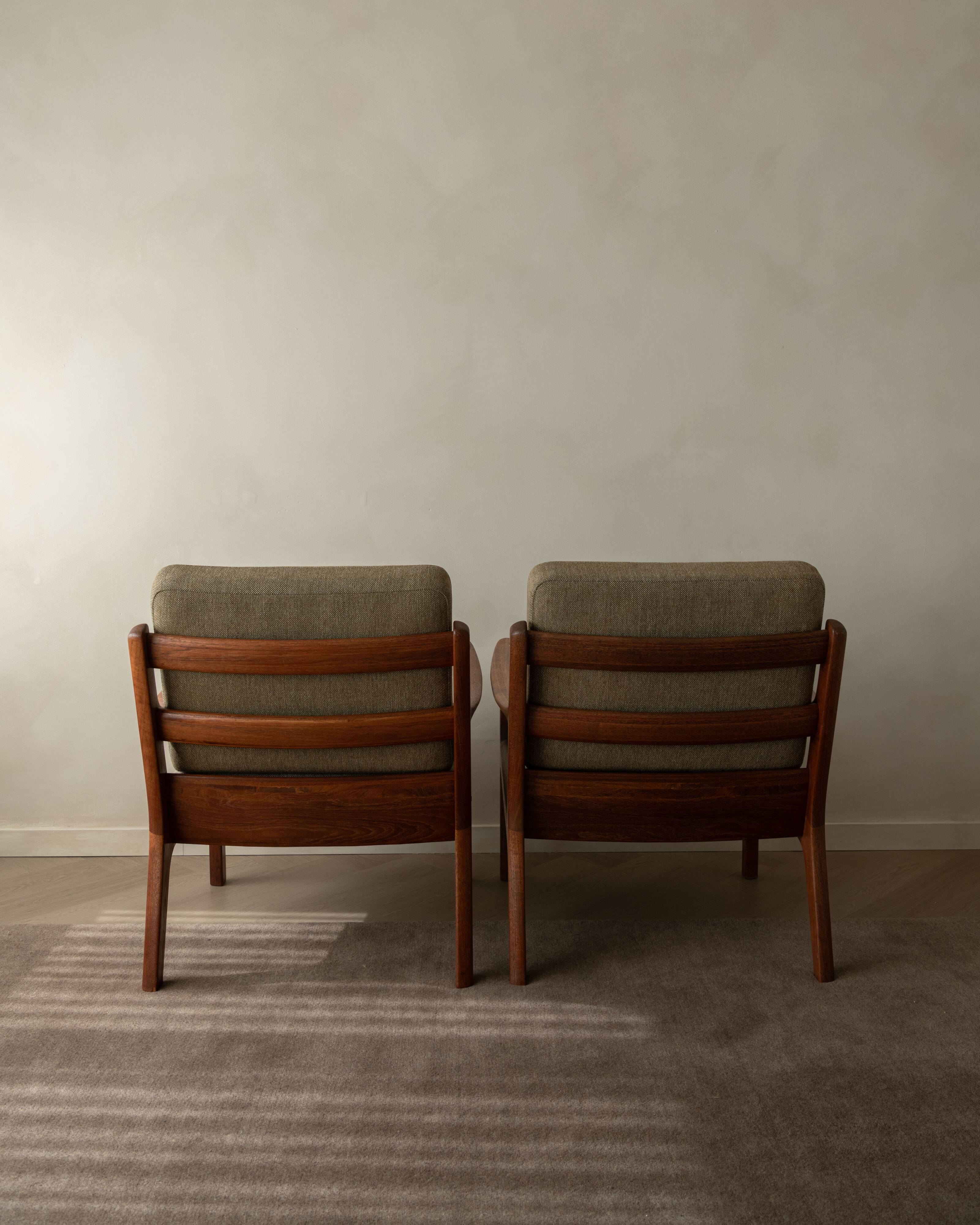 Vintage Senator Armchairs by Ole Wanscher for Cado Set of 2