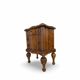 art deco walnut serpentine nightstands, 1920s