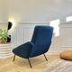 Fauteuil vintage Guermonprez, estampillé - maille 3D Bleu pétrole – De