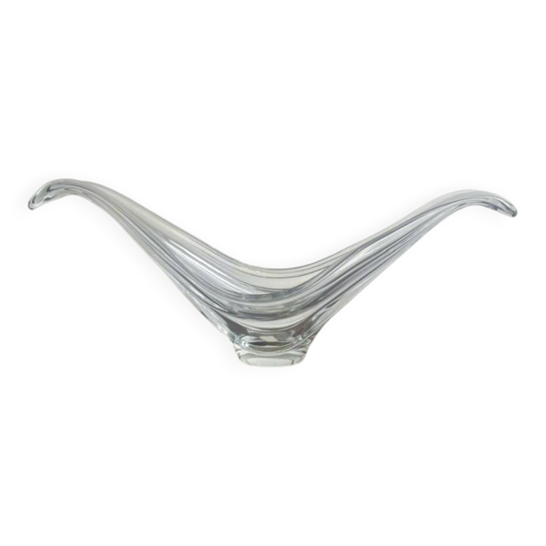Grande coupe en verre Pompeïa – Sculpture lumineuse aux lignes libres