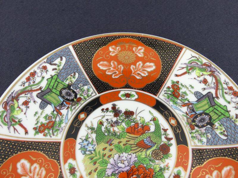 Set of 4 vintage Taous porcelain dessert plates, Morocco