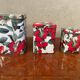 Vintage metal boxes cherry pattern