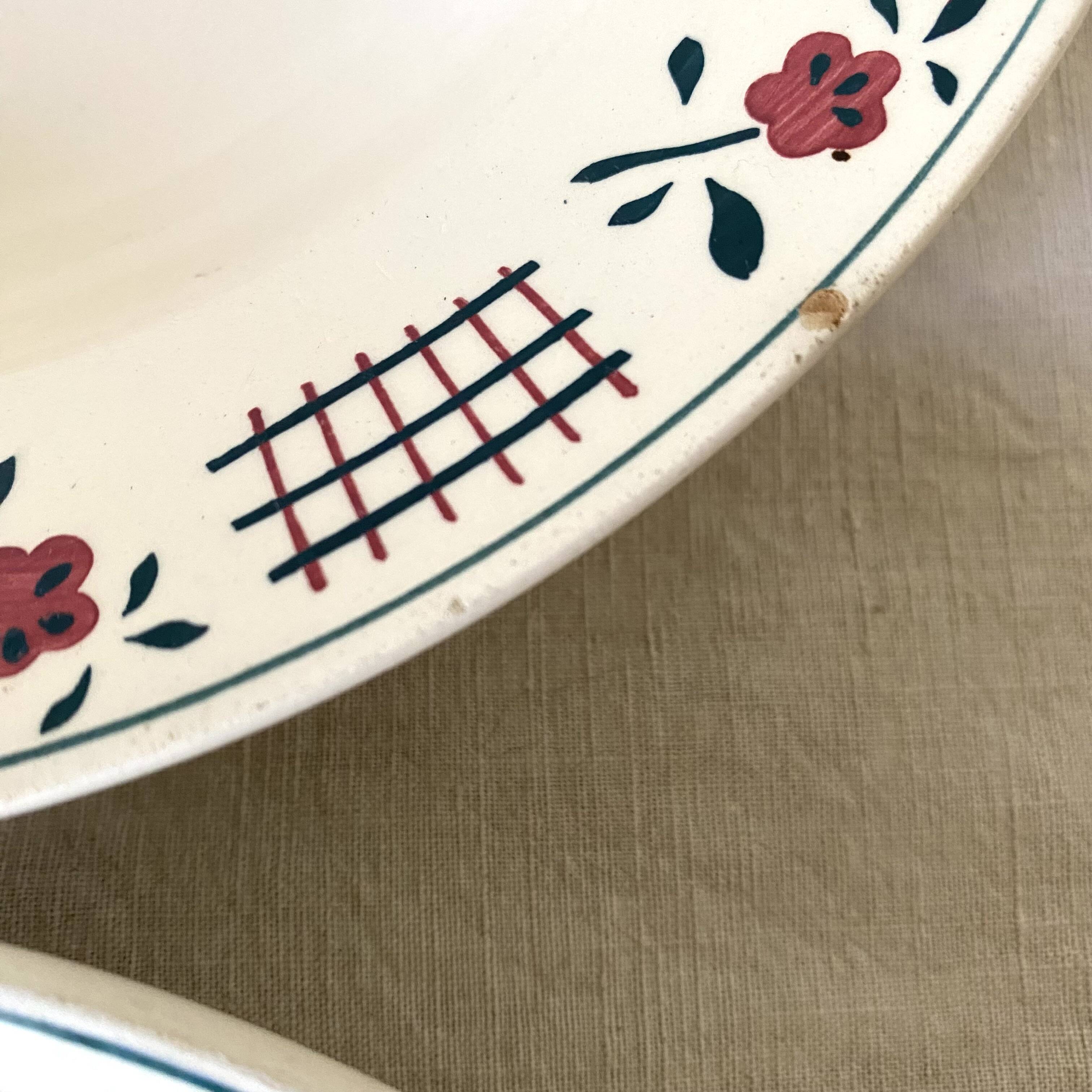 Niderviller earthenware soup plates, Loire model