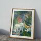 Tableau style Gauguin cadre bois doré