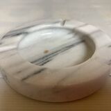 Cendrier vide poche marbre gris blanc