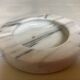 Grey and white marble ashtray and trinket tray