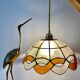 Vintage lampshade suspension in mother-of-pearl and brass