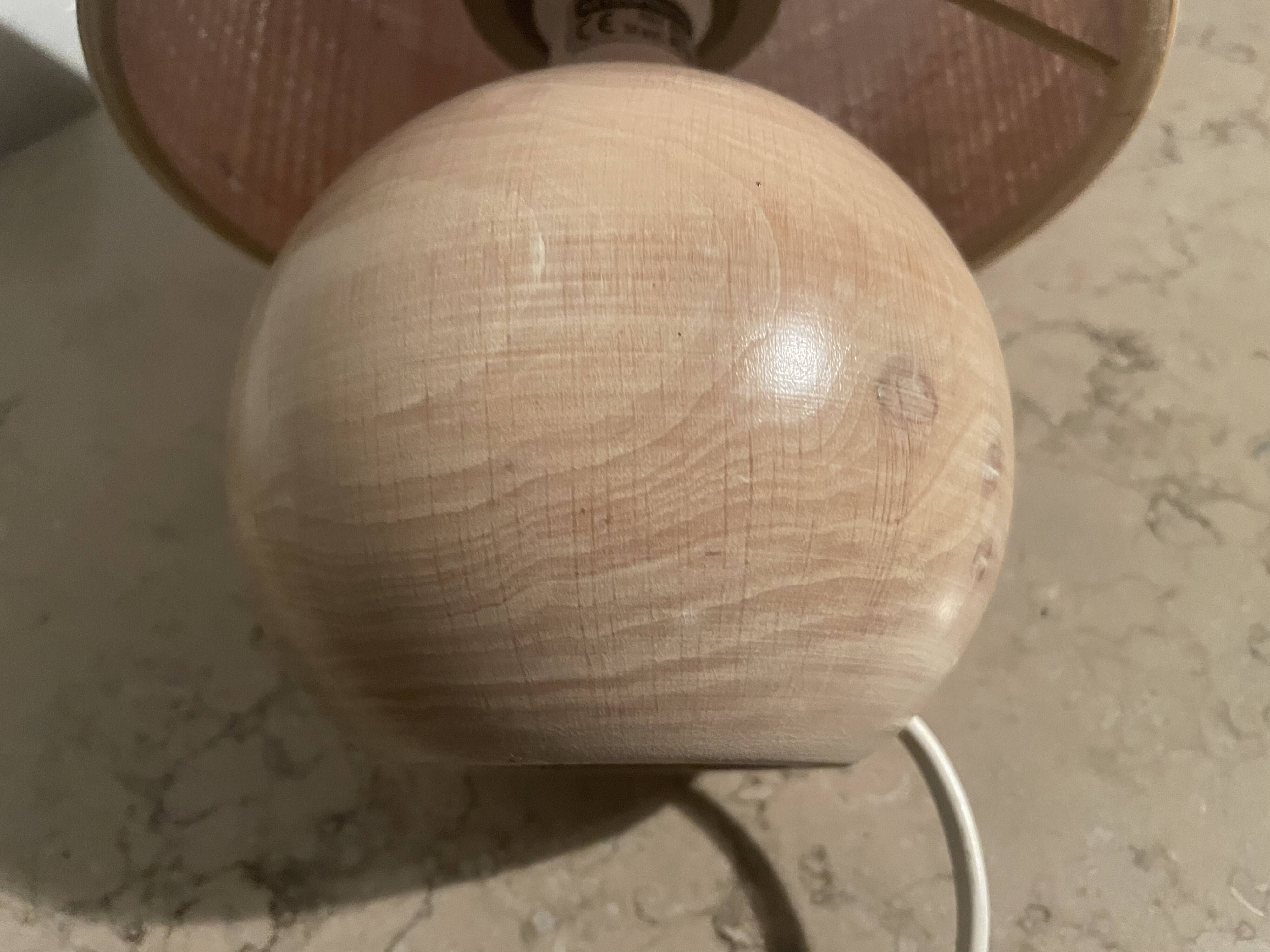 Wooden ball lamp