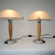 Paire de lampes de table champignons