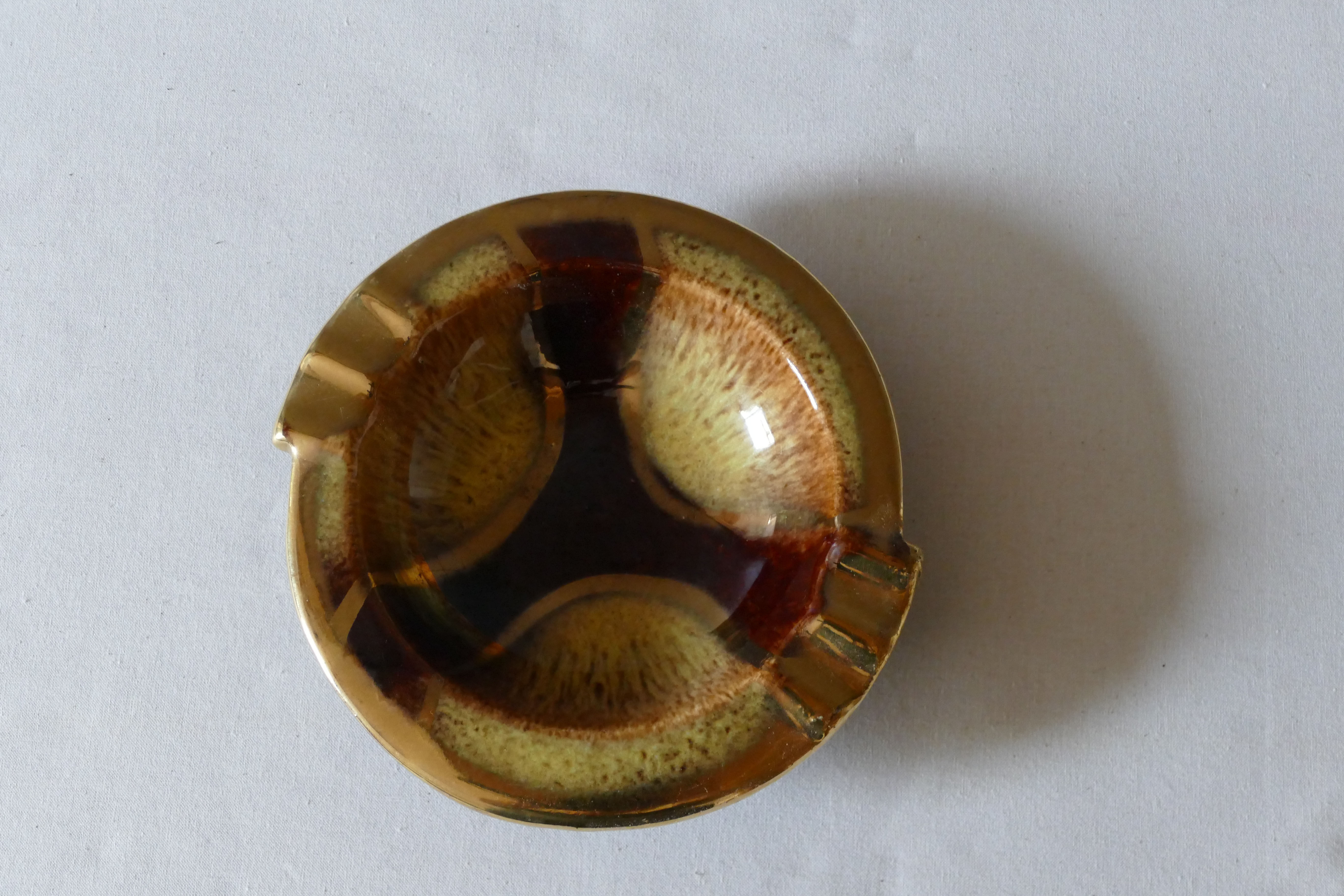 1970s earthenware ashtray