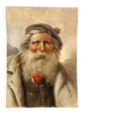 Oil Painting on Wood Portrait of Character Athos Renzo Brioschi