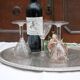 Three Art Deco wine glasses, Café Bistro Illusion