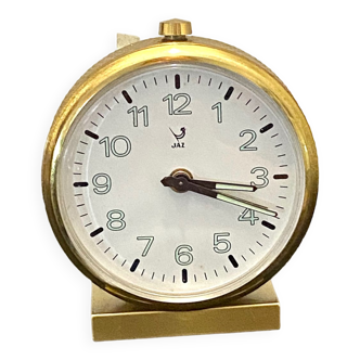 Small brass Jaz mechanical alarm clock