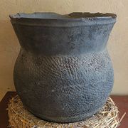 African earthenware storage pot, Senegal 19th century