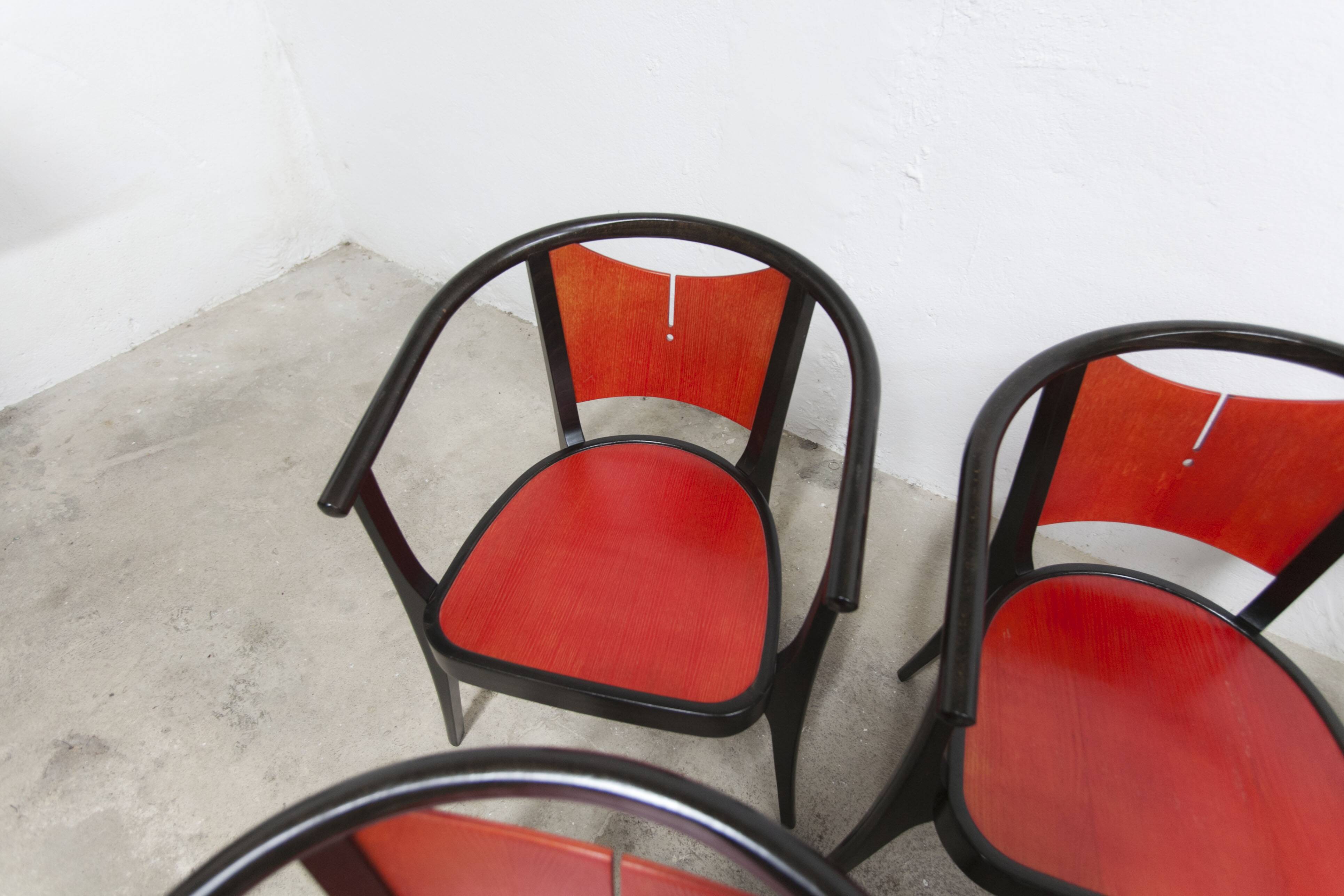 Set of 6 Baumann Diese armchairs, designed by Pagnon Pelhaître