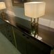 Black lacquered and brass design 70/80