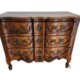 Chest of drawers with walnut drawers