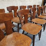 Set of 12 vintage bistro chairs 1960