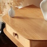 Solid oak tripod console table – vintage & restored