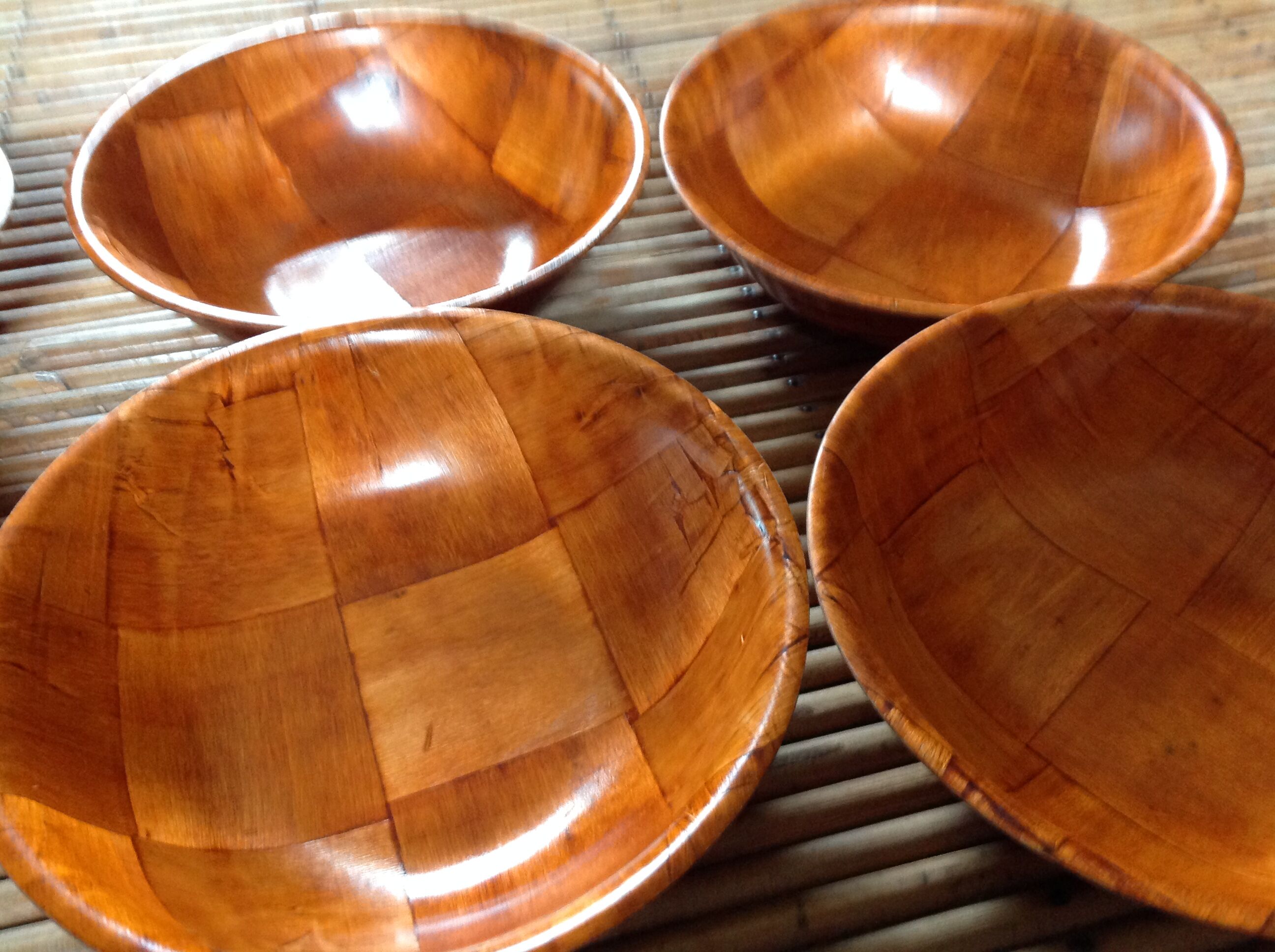 Set of 6 bowls Danish teak