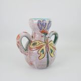 Large vase with handle by Daniel Etienne in Vallauros