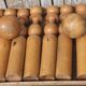 Old vintage wooden bowling game