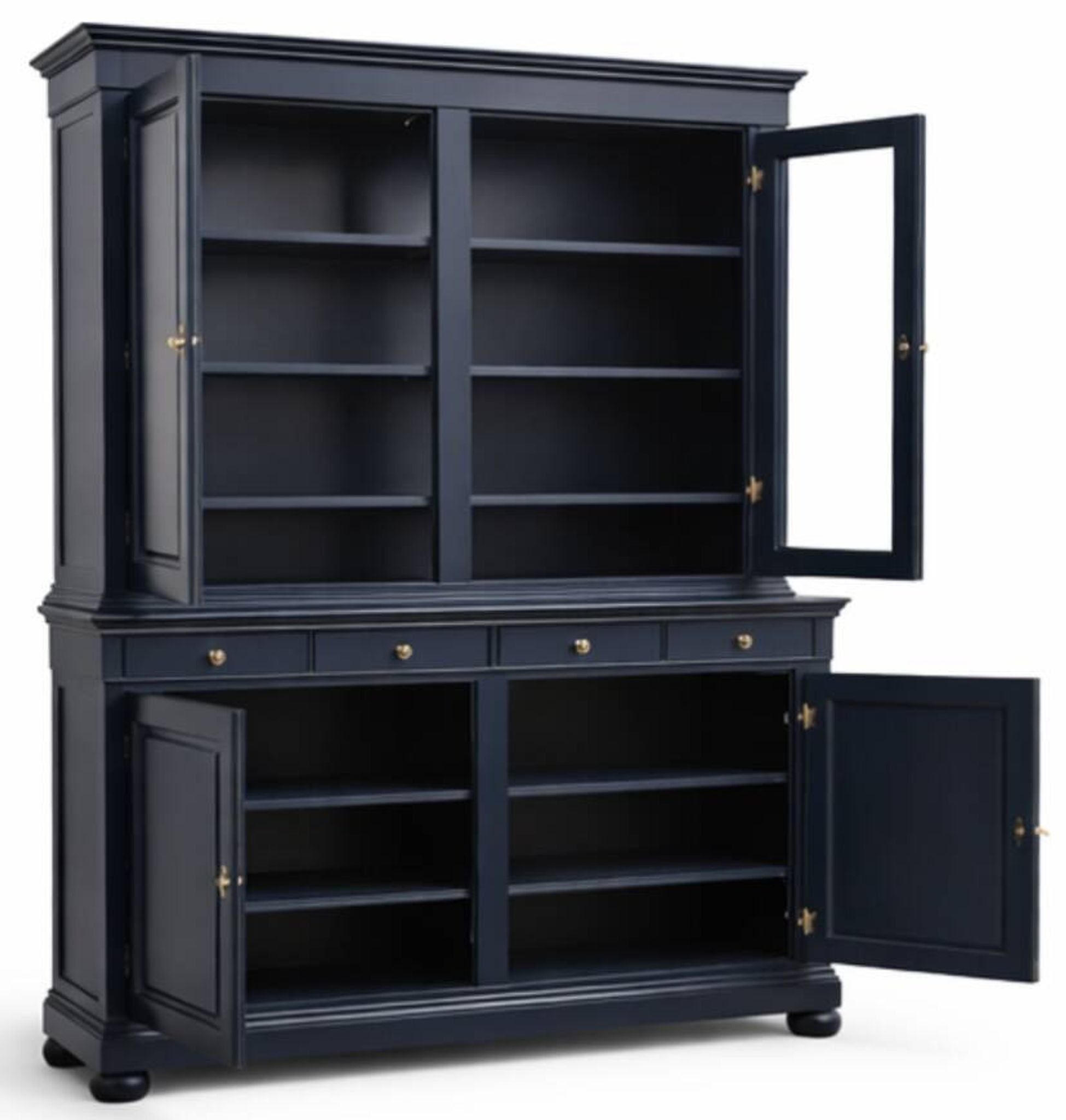Vaisselier, bibliothèque en bois massif