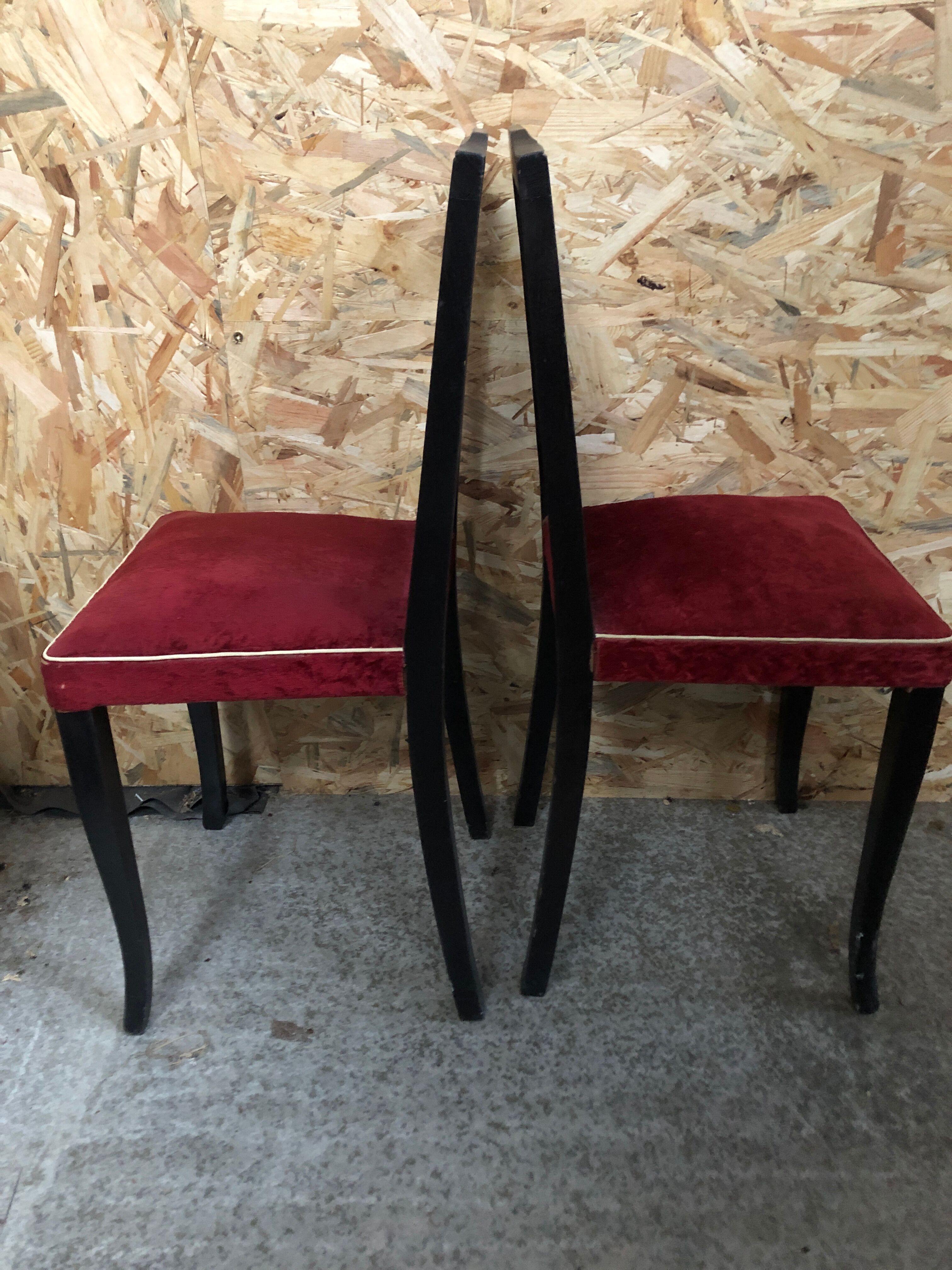 Pair old chair art deco