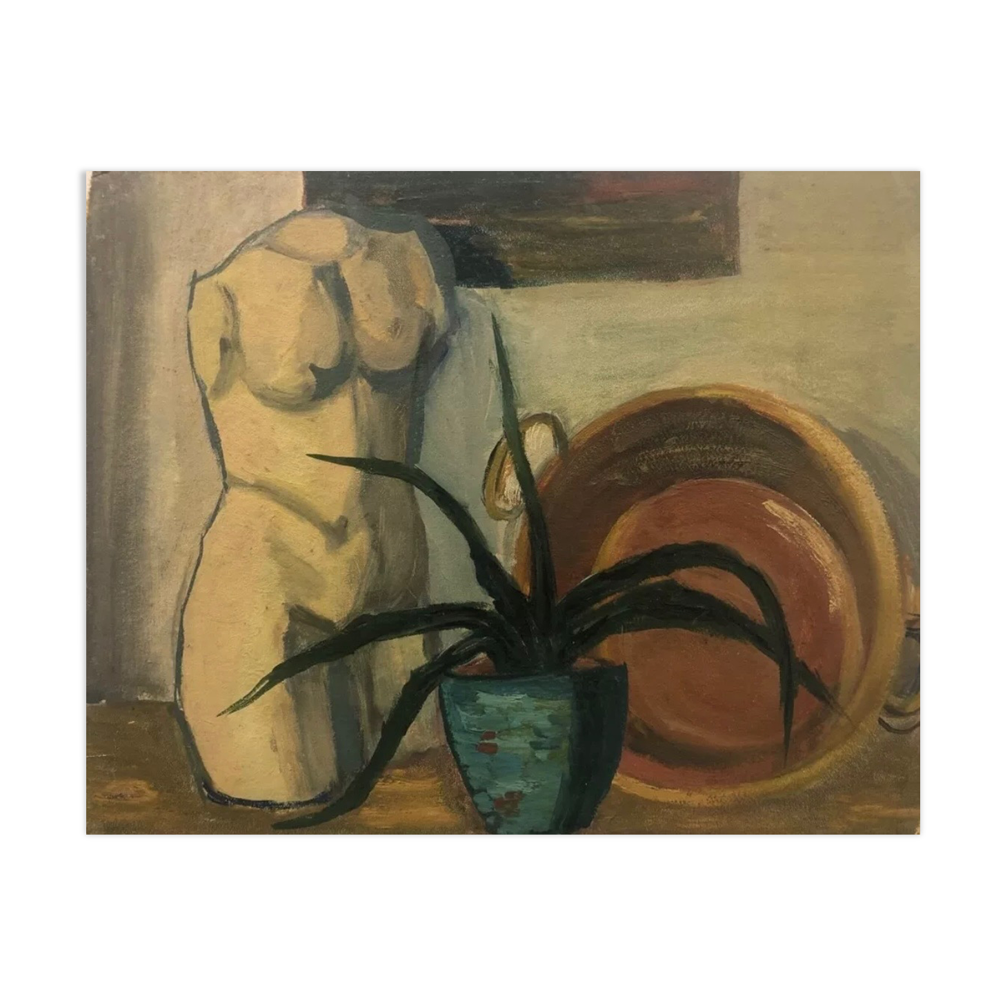 Painting painting XXth workshop sculpture still life