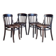 Set 4 chaises bistrot thonet vers 1930