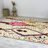 Colorful handmade wool Berber rug 320 X 180 CM