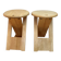 Pair of Folding Wooden Stools by Adrian Reed, France, 1970