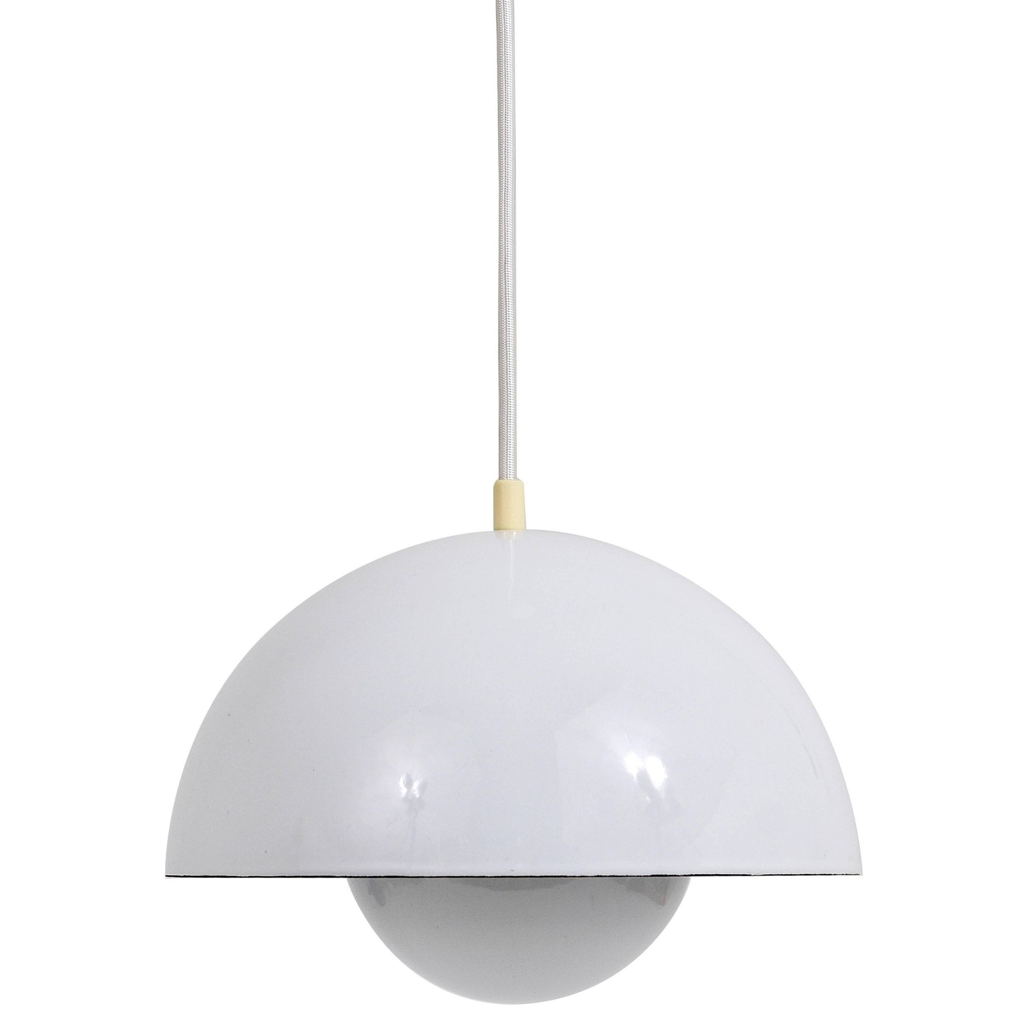 White Verner Panton flower pendant, Louis Poulsen, Denmark, 1969