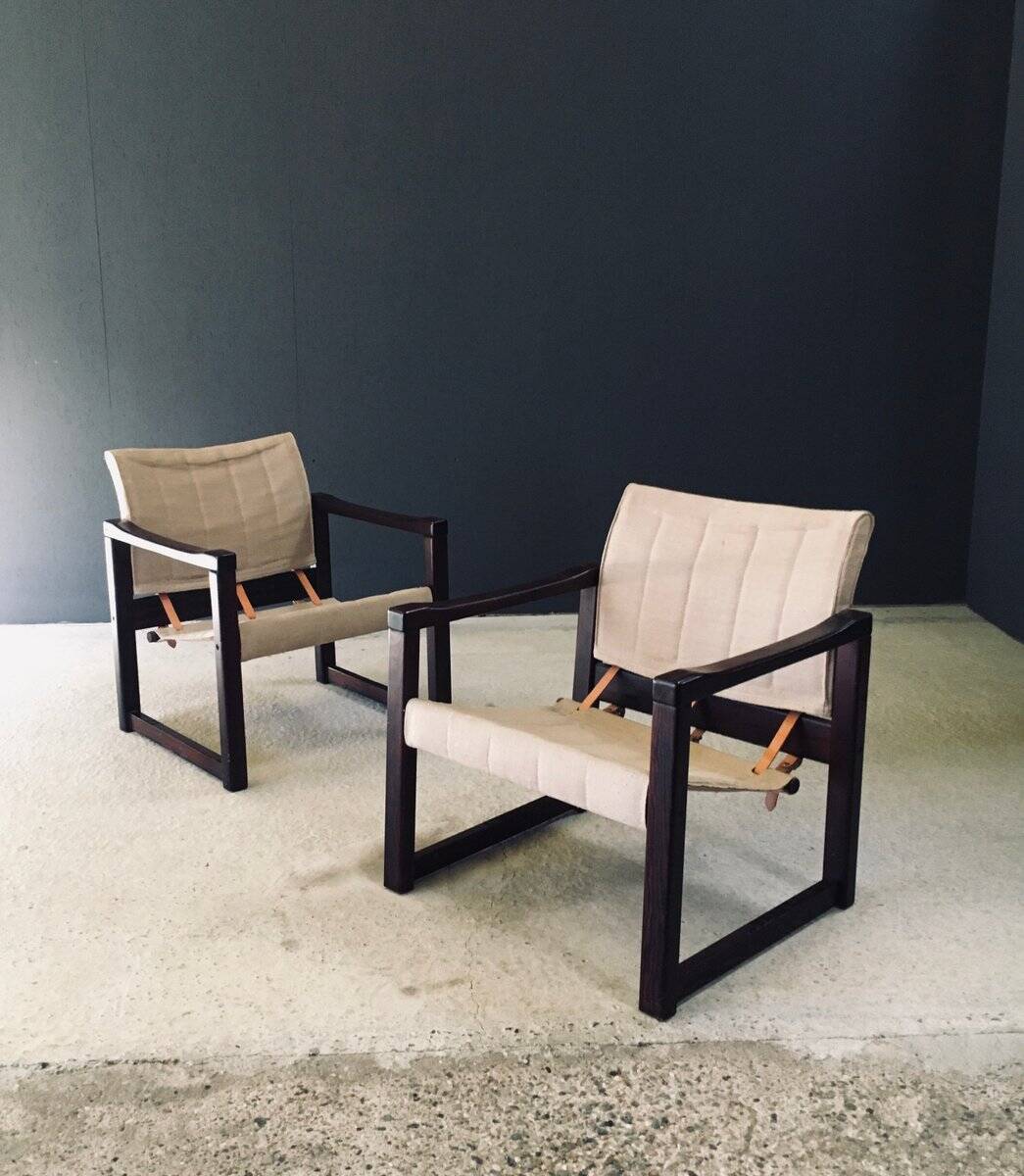 Diana Safari Lounge Chairs attributed to Karin Mobring for Ikea, 1970s, Set of 2