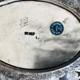 Corbeille en métal argenté