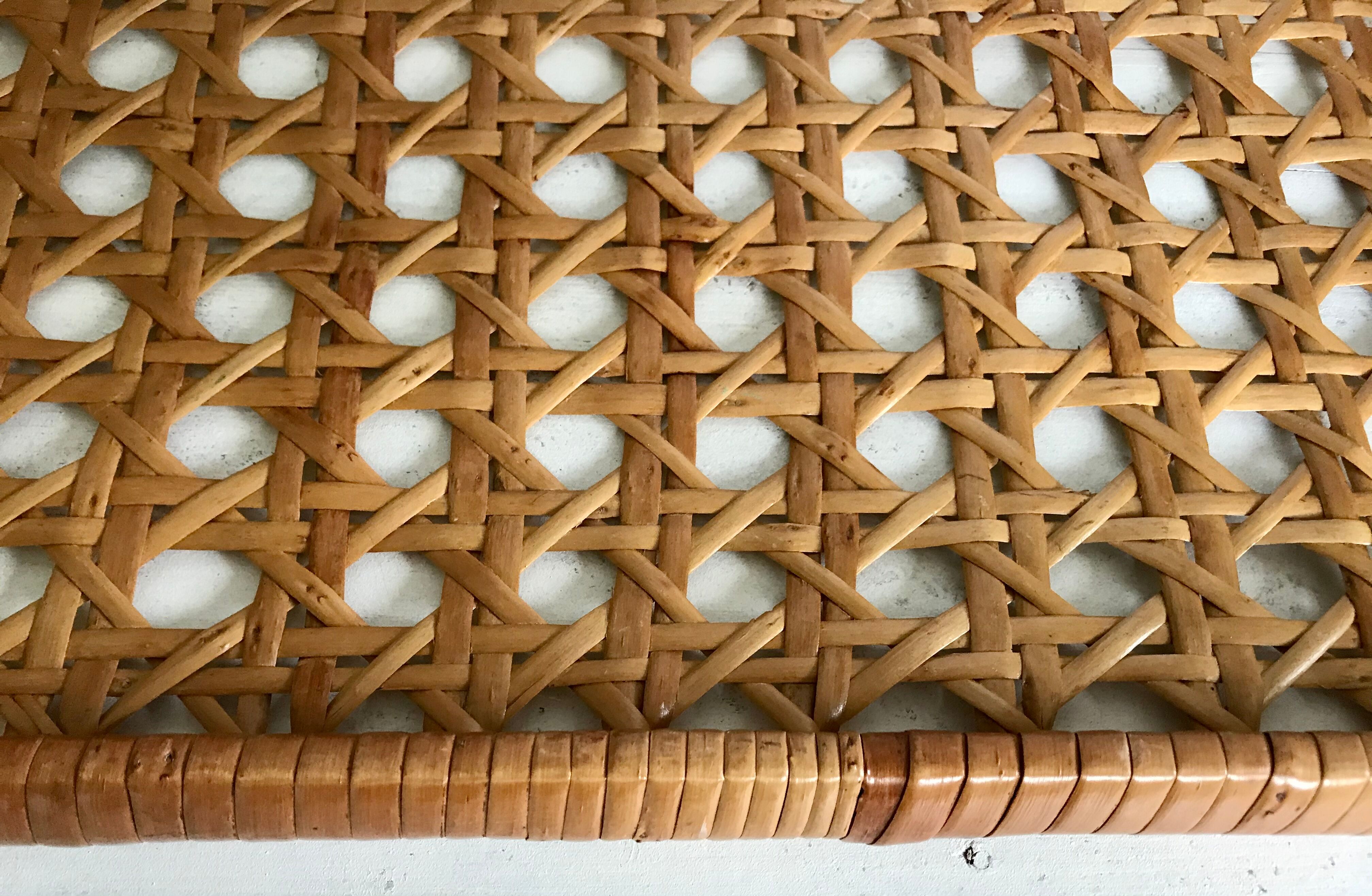 Vintage rattan tray