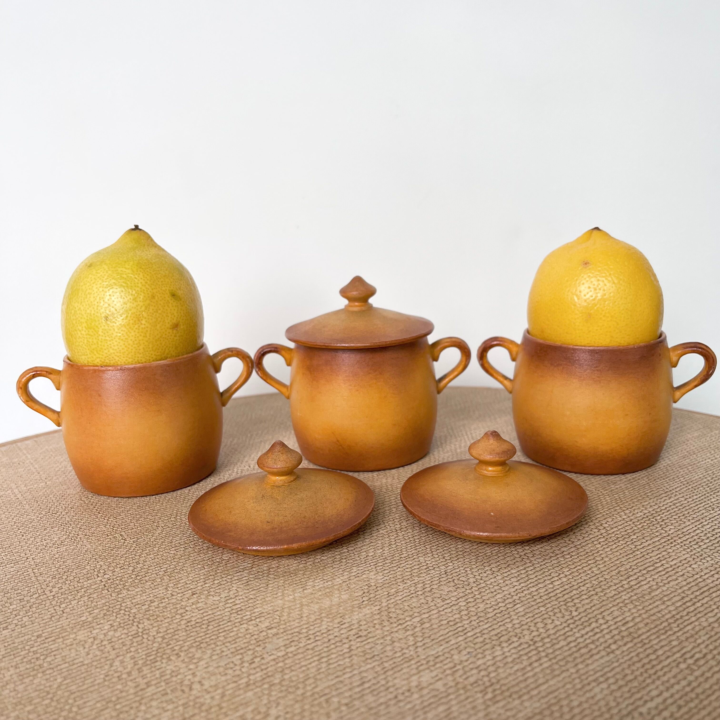 Fired Porcelain Cream Pots