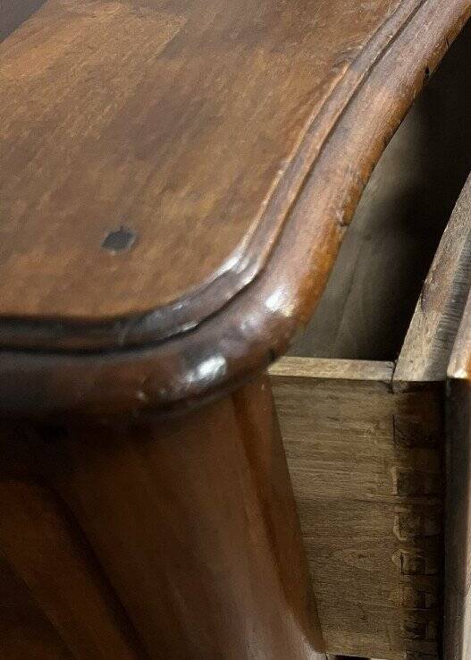 Antique curved walnut commode – Louis XV style