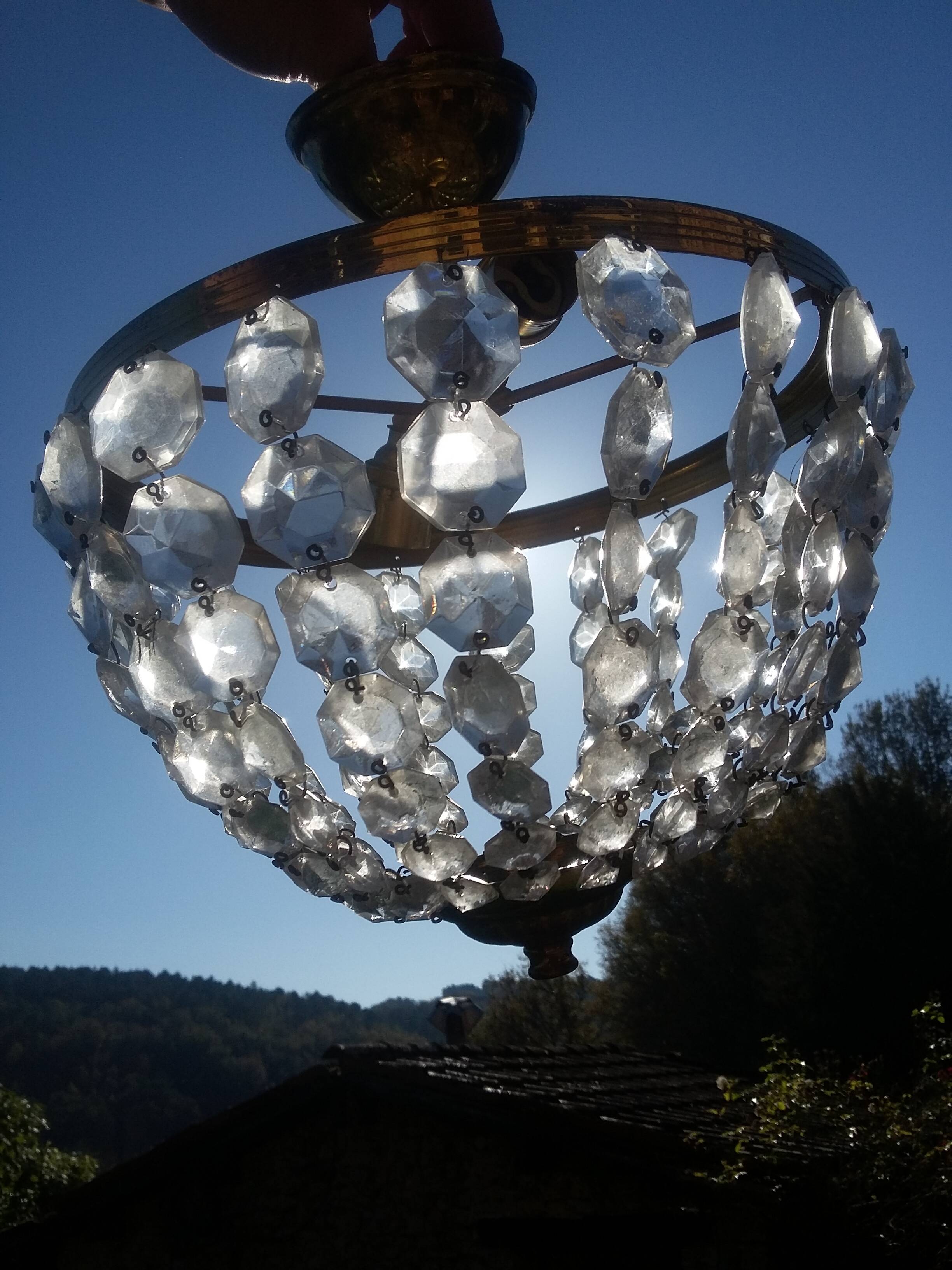 Petit lustre à pampilles - xxème