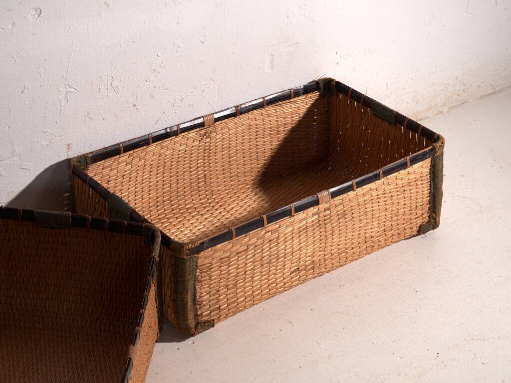 Old willow wicker mallet – Japan, circa 1920. Set of two.