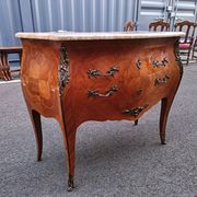 Chest of drawers marquetry marble top