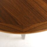 Scandinavian walnut dining table, Sweden, 1960s