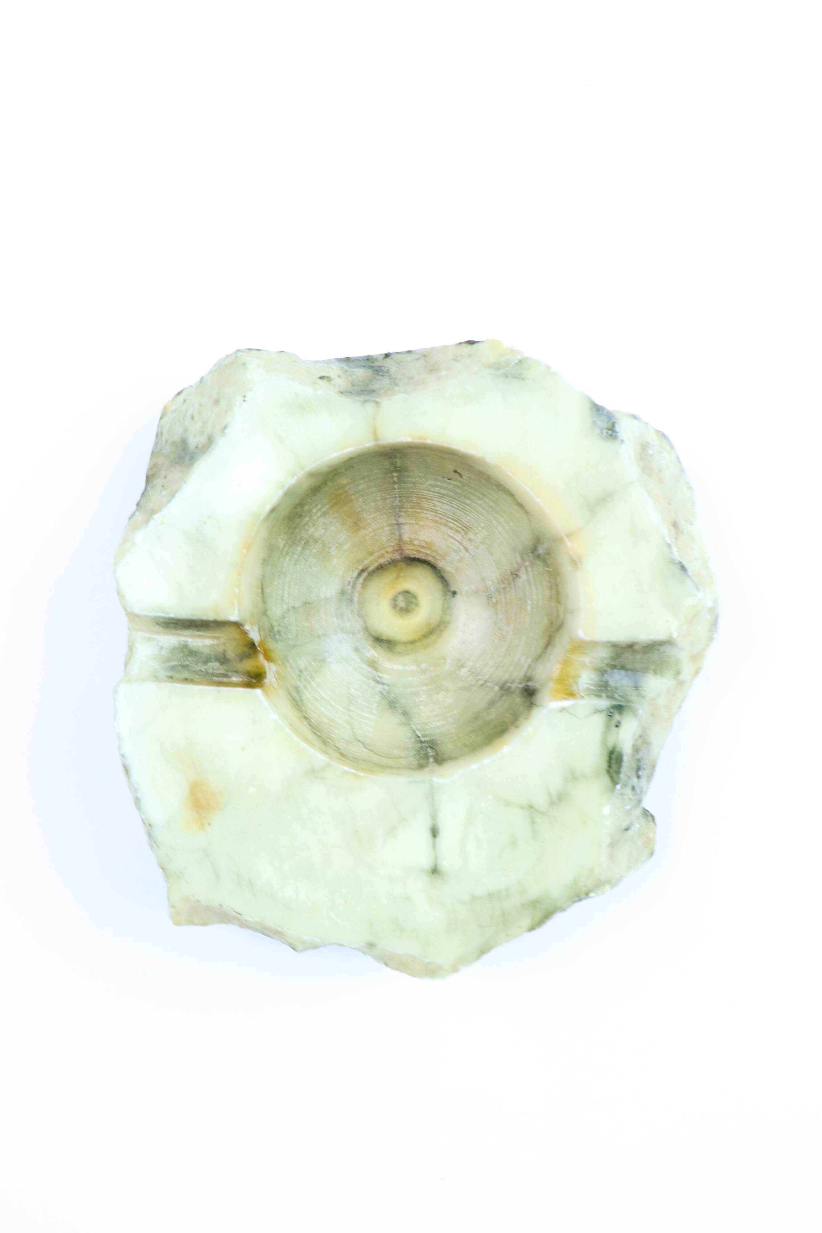 Vintage alabaster ashtray from the 70s.