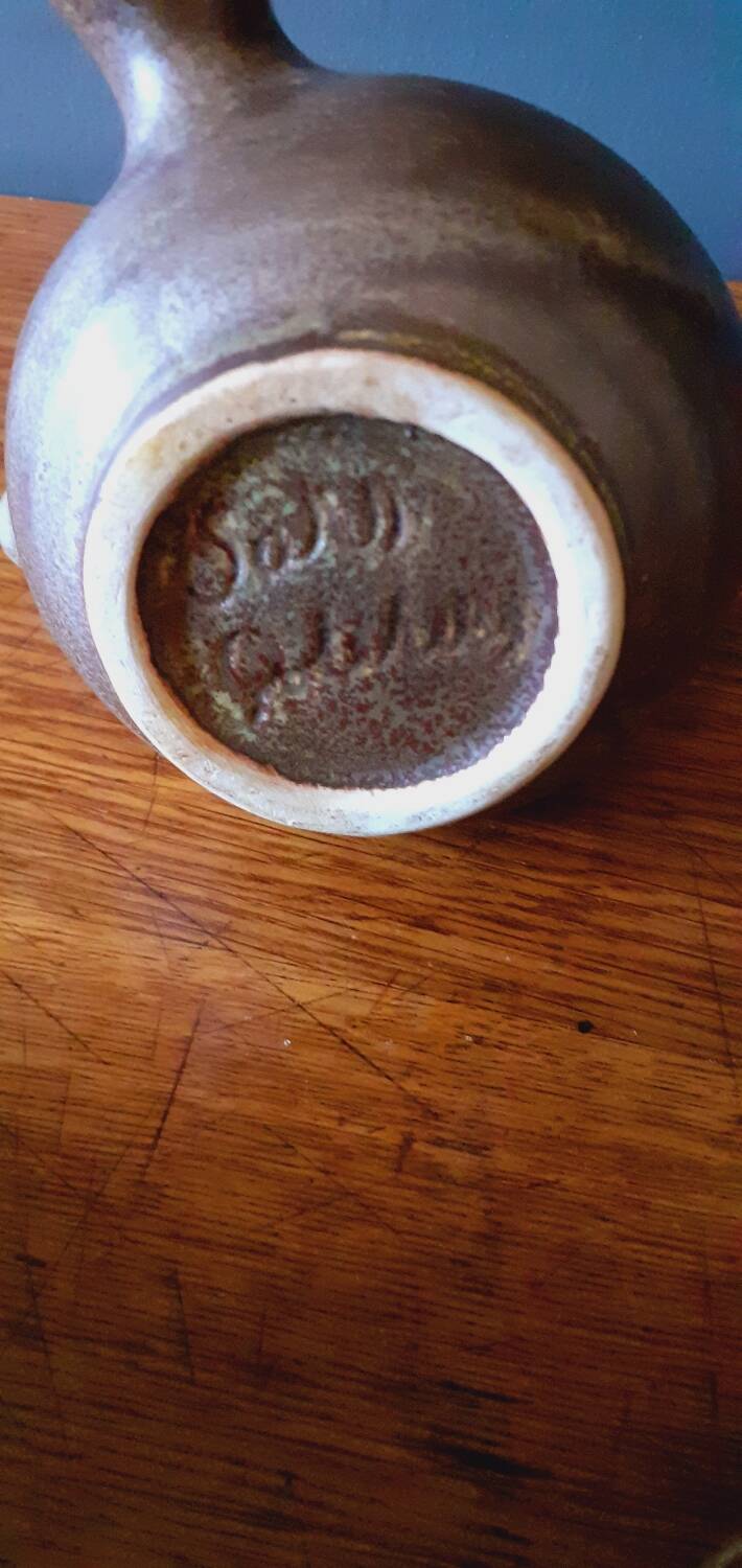 Vintage stoneware coffee set from the 60s, Maine Sars Pottery