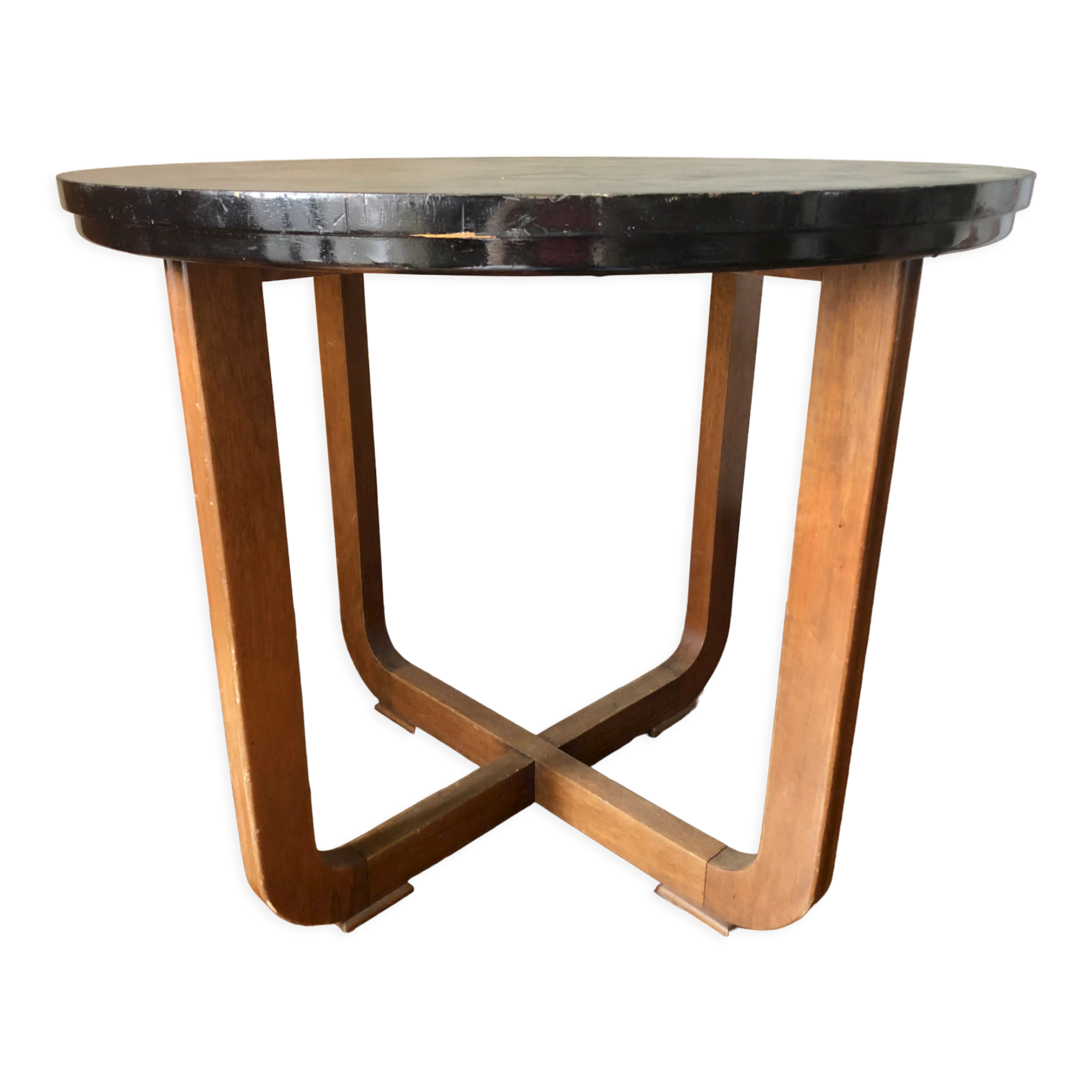 Round side table or Art Deco pedestal table, 1930s