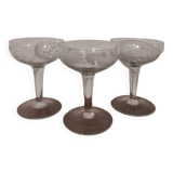 Set of 3 champagne glasses