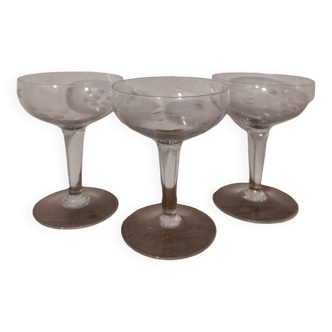 Lot de 3 verres a champagne