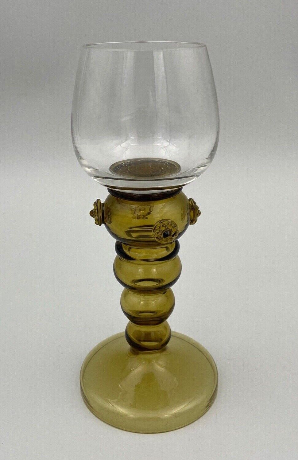 Two glasses chalice italian work or boheme application of cabochons