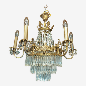 Chandelier tassels crystal bronze