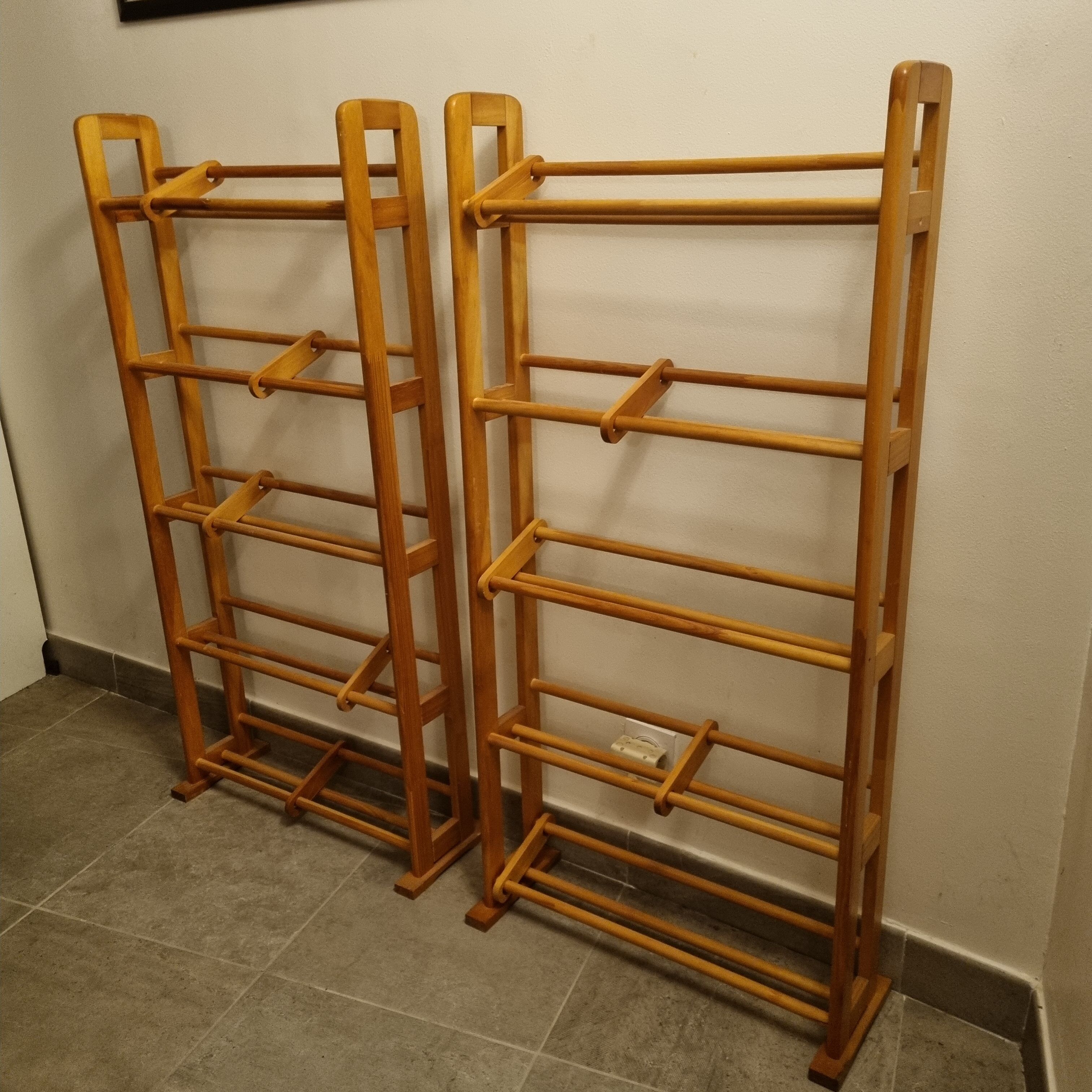 Pair of pine bookcases 70s/80s